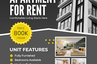 design modern real estate flyer for property agents