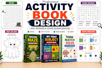 design activity books, workbooks, and puzzles for amazon KDP