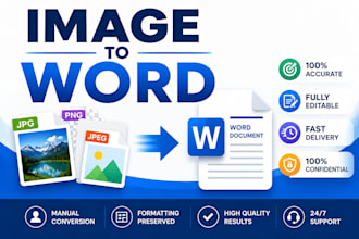 convert jpg png image to editable word document manually