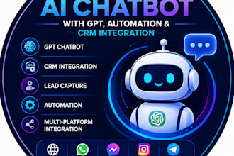 build custom ai chatbot with gpt, automation and CRM integration