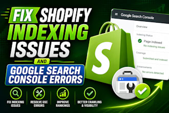 fix shopify indexing issues and google search console errors