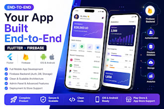 develop a full flutter mobile app with firebase backend
