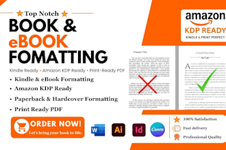 do ebook formatting, workbook formatting and book formatting