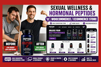 build a high converting sexual wellness, hormonal peptides woocommerce store