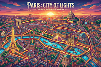 do tourist attraction map, travel guide, city maps, sightseeing route, brochure