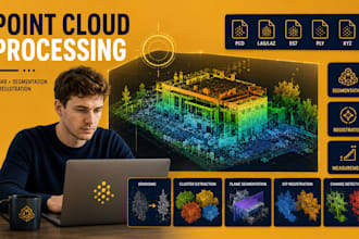 develop point cloud processing software for lidar, pcd, las, e57, segmentation