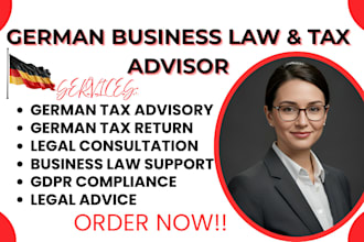 be your german tax consultant, business law advisor, german lawyer on tax advise