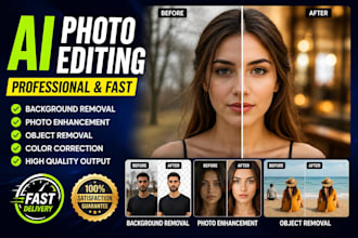 do ai photo editing background change and photo enhancement