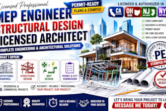 mep engineer plan structural design licensed architect in california ohio nj ny