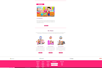 wix website design shopify website redesign landing page design kids animation