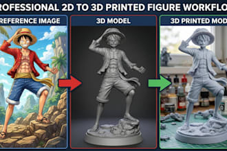 convert 2d to 3d model from image photo sketch to stl file for 3d printing