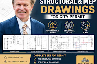 do permit ready architectural, structural, and mep drawings for city permit
