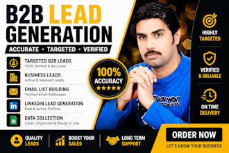 do b2b lead, linkedin lead generation, mail list building