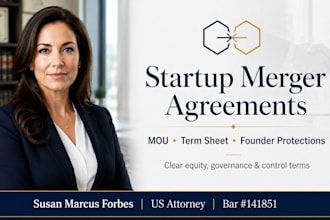 write comprehensive startup merger preparation agreements