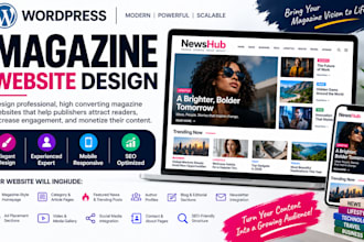 design a magazine website, news website, blog, online publication website