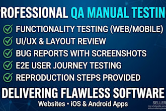do professional manual software testing for web and mobile apps