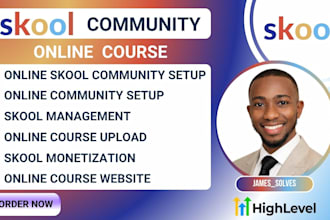 setup skool online community skool course creation skool community manager