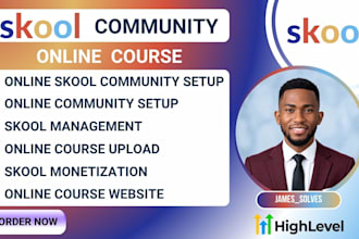 setup skool online community skool course creation manager credit repair expert