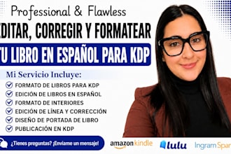 editar, corregir y formatear tu libro en español para KDP