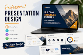 design a professional powerpoint or canva presentation