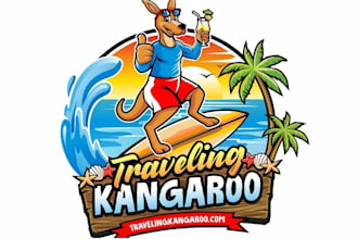 make a creative travel company logo design