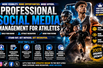 manage and grow social media for student athletes and sports team