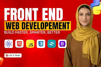 build a responsive modern frontend website using HTML CSS javascript react