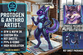 draw furry protogen fursona ref sheet nsfw anthro character furry pfp furry oc