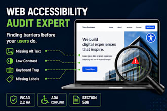 perform a professional wcag accessibility audit and fixes