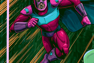 superhero character for comics