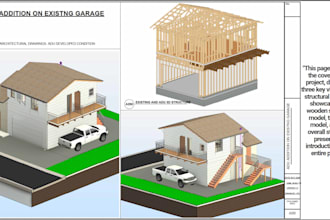 do bim modeling of wooden structure and permit shop drawing