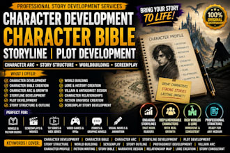 develop character arc storyline plot development worldbuilding screenplay story