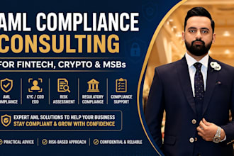 provide aml compliance consulting for fintech, crypto and msbs