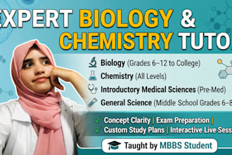 be your biology, chemistry and medical science tutor