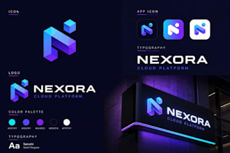 design, redesign, vectorize modern tech startup and saas logo with brand kit