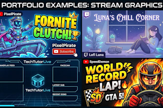 design professional streamer backgrounds,
