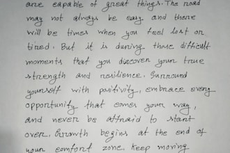 handwrite your notes, letters, and quotes in neat handwriting