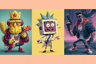 draw cartoon style illustration