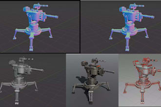 create game ready assets hard surface 3d models for weapons vehicles and props