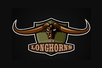 design texas longhorn breeder mess logo