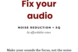 audio editing and refining