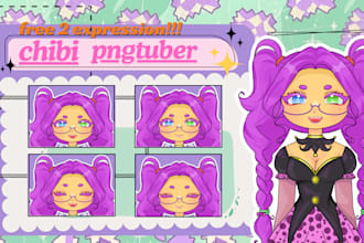 design a cute and unique png avatar for vtubers