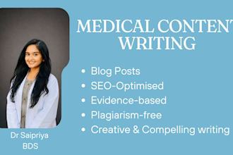 write SEO medical and health content as a qualified dentist