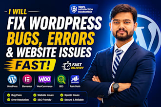 fix wordpress bugs, errors and website issues fast