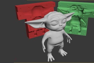 model 3d printable mold for slip casting candle plaster concrete and clay cutter