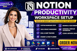 create a custom notion productivity workspace and dashboard