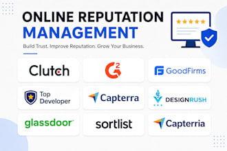 create a custom online reputation management strategy on clutch, goodfirms, g2