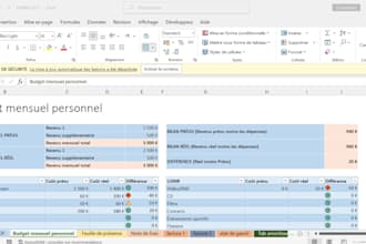 je vais saisir et organiser vos données excel avec précision