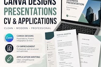 create clean and modern presentations and posters for school, business