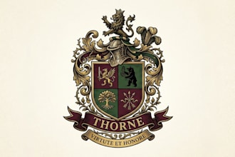 design heraldic luxury family crest logo